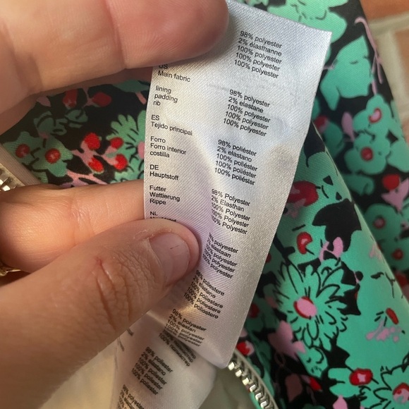 Maje Bert Satin Bomber Jacket, Floral and Butterflies. US Size Small - Picture 9 of 10